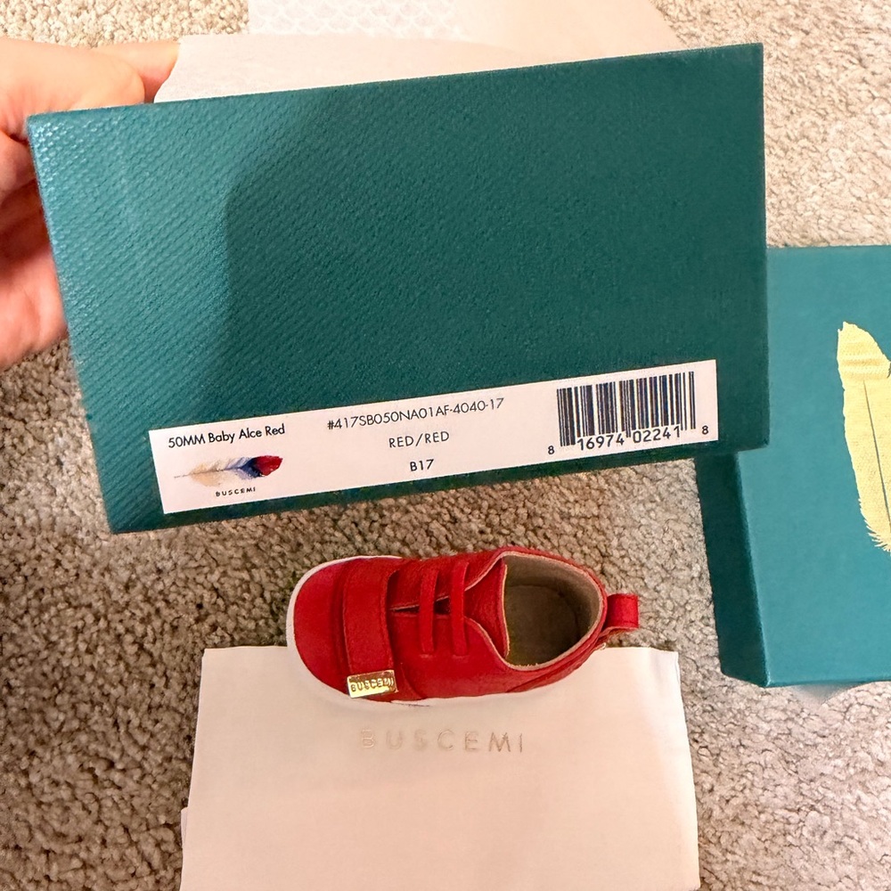 Buscemi Kids Red Sneakers! NWB - Picture 2 of 3
